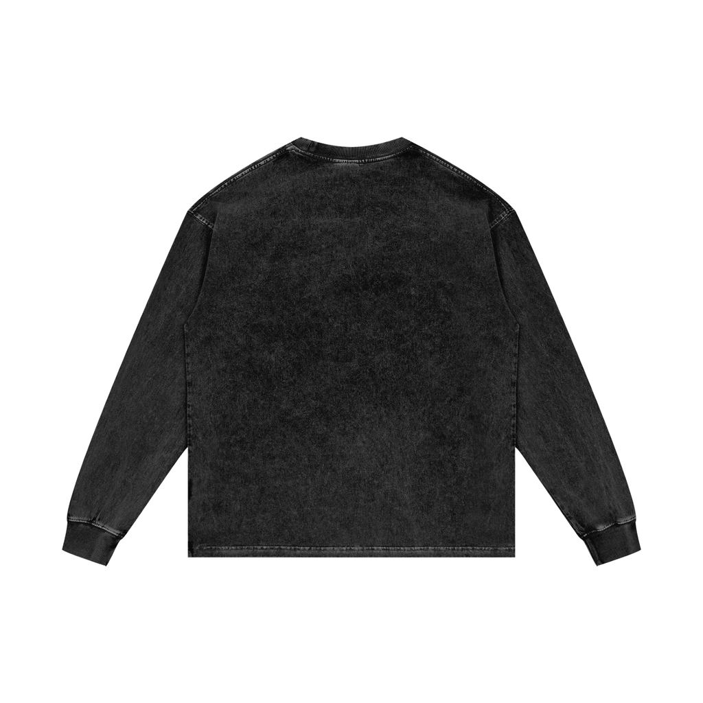 BLANK Acid Wash Oversize Long Sleeve T-Shirt