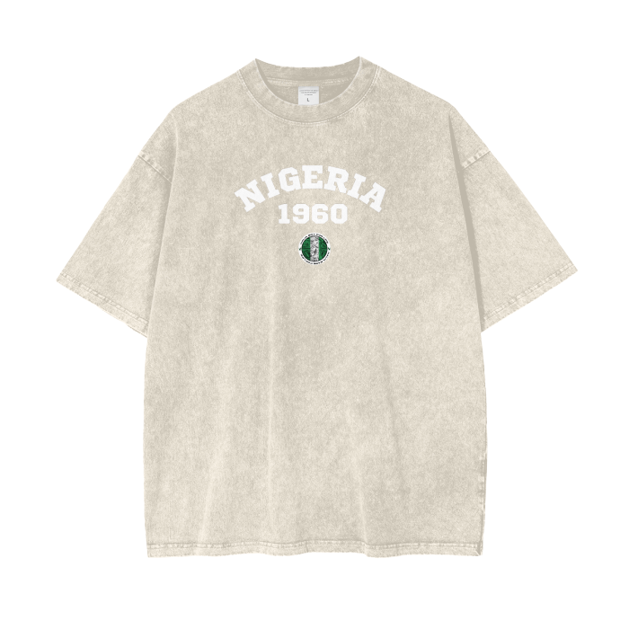 Nigeria 1960 NBFL Acid Wash Oversize T-Shirt
