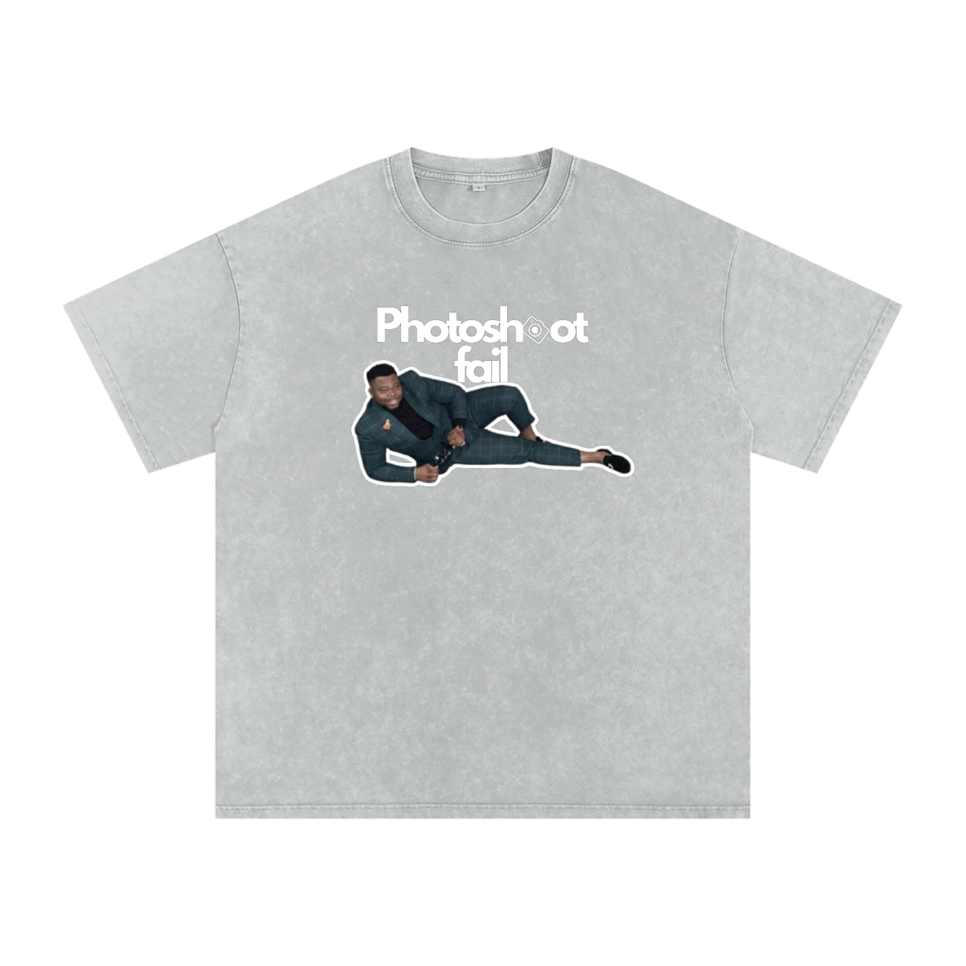 PHOTOSHOOT FAIL by INI Snow Washed Oversized Cotton T-Shirt