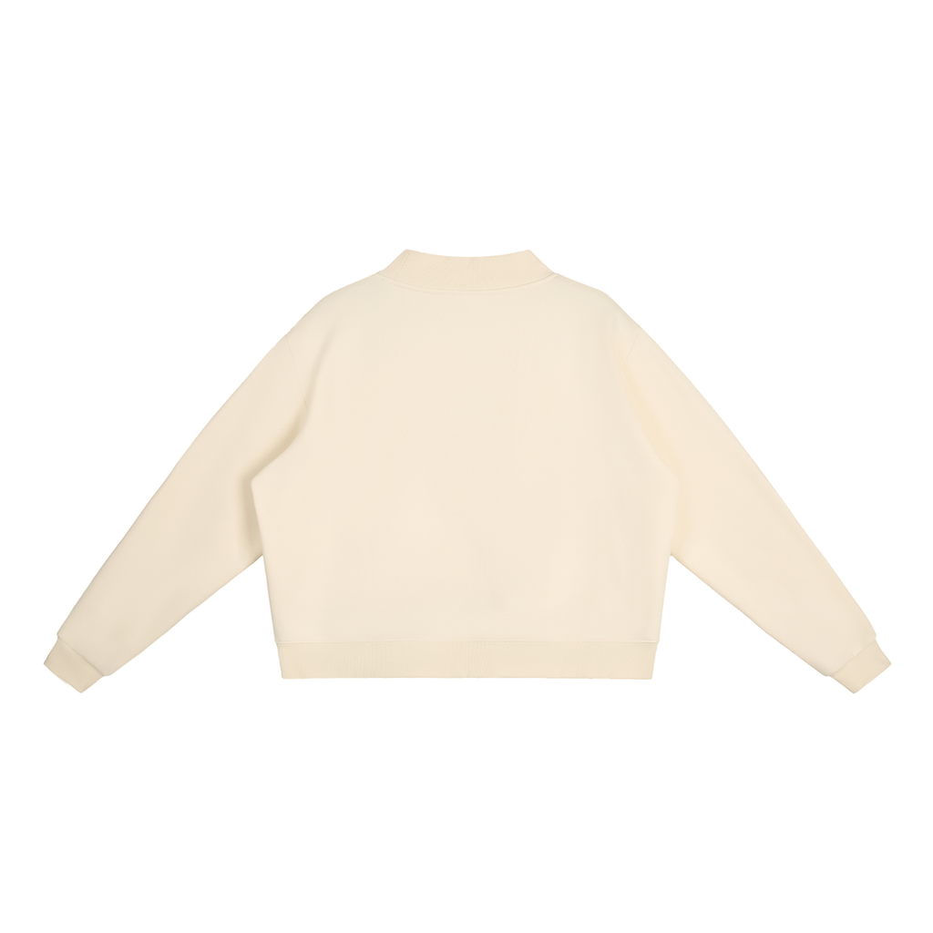 BLANK Essential Fleece Mock-Neck Crew Sweatshirt