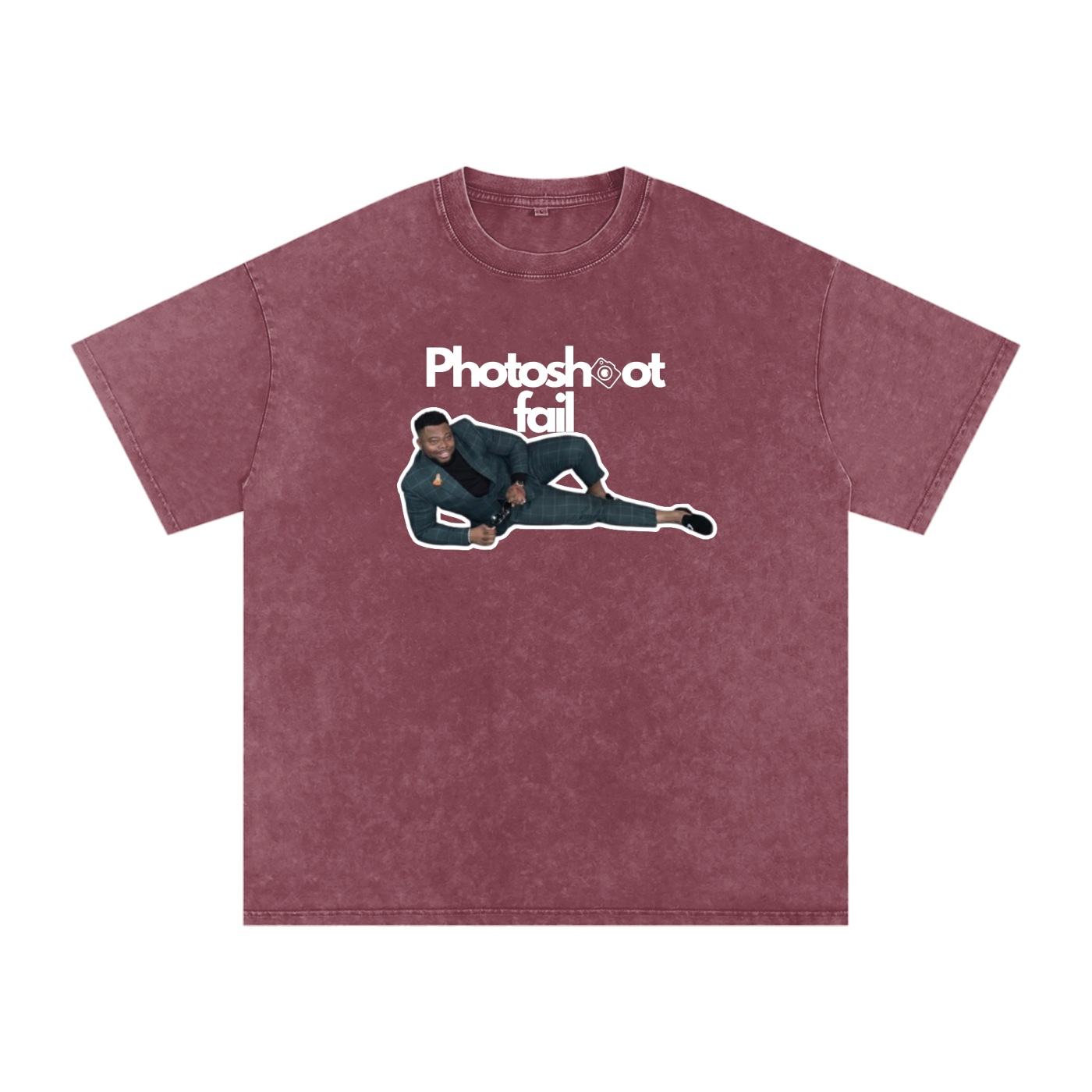 PHOTOSHOOT FAIL by INI Snow Washed Oversized Cotton T-Shirt