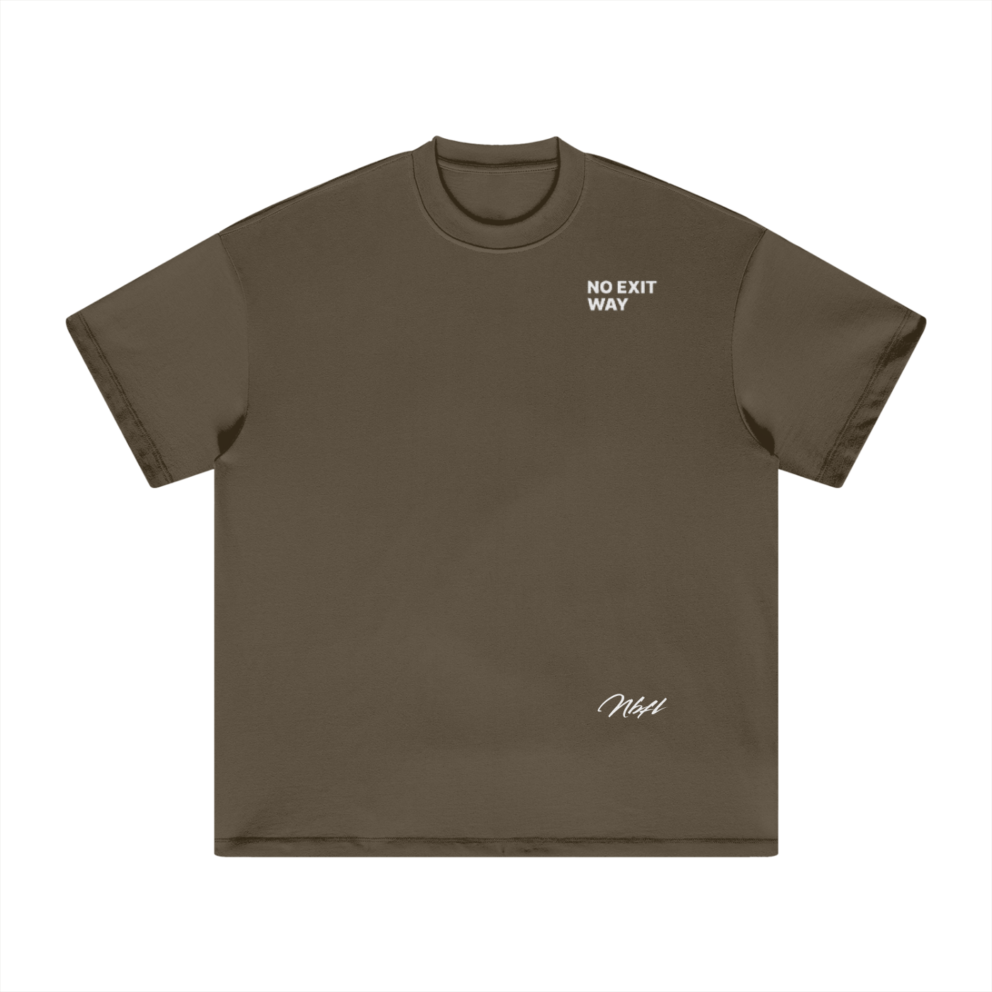 NO EXIT WAY Heavyweight Earth Tone T-Shirt