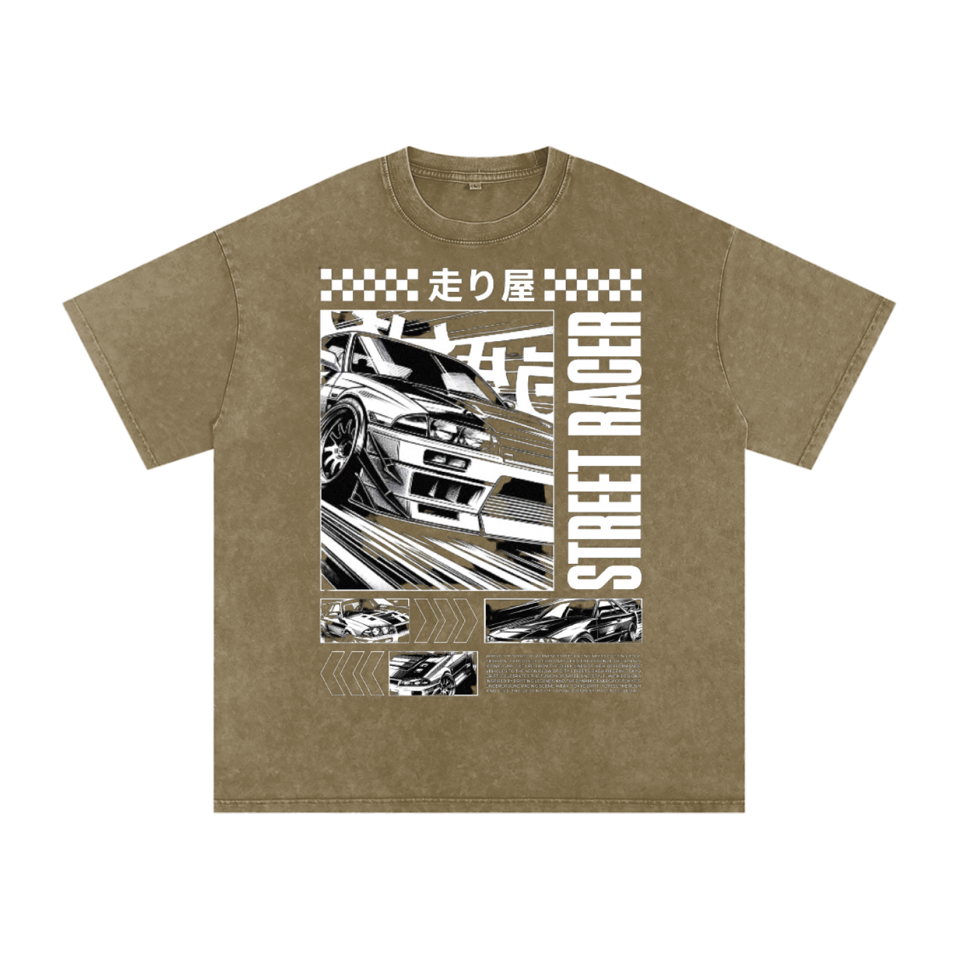 Street racer Acid Wash Oversize T-Shirt