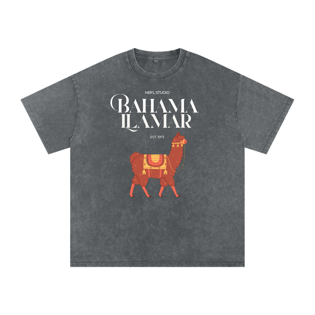 Bahama Llamar Acid Wash Oversize T-Shirt
