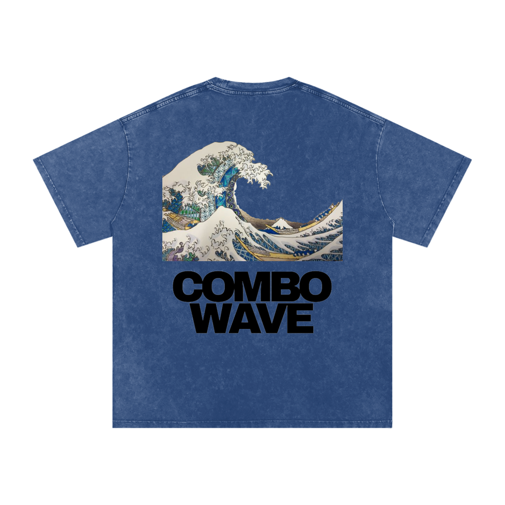 Combo Wave - Snow Washed Oversized Cotton T-Shirt