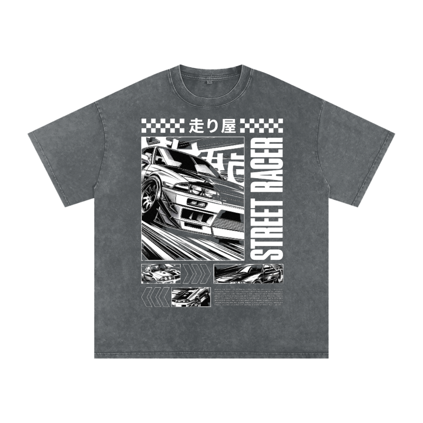 Street racer Acid Wash Oversize T-Shirt