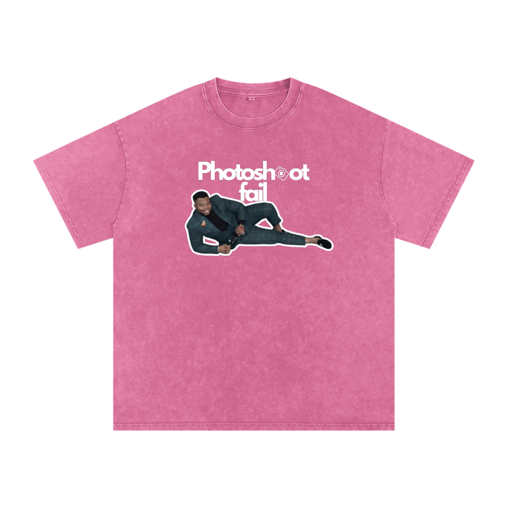 PHOTOSHOOT FAIL by INI Snow Washed Oversized Cotton T-Shirt
