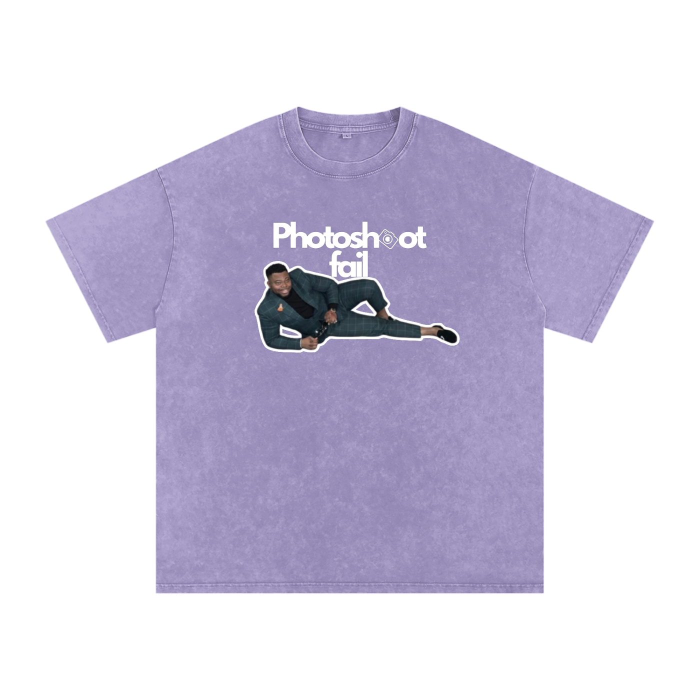 PHOTOSHOOT FAIL by INI Snow Washed Oversized Cotton T-Shirt