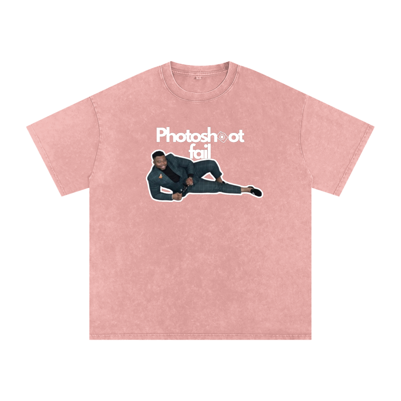 PHOTOSHOOT FAIL by INI Snow Washed Oversized Cotton T-Shirt
