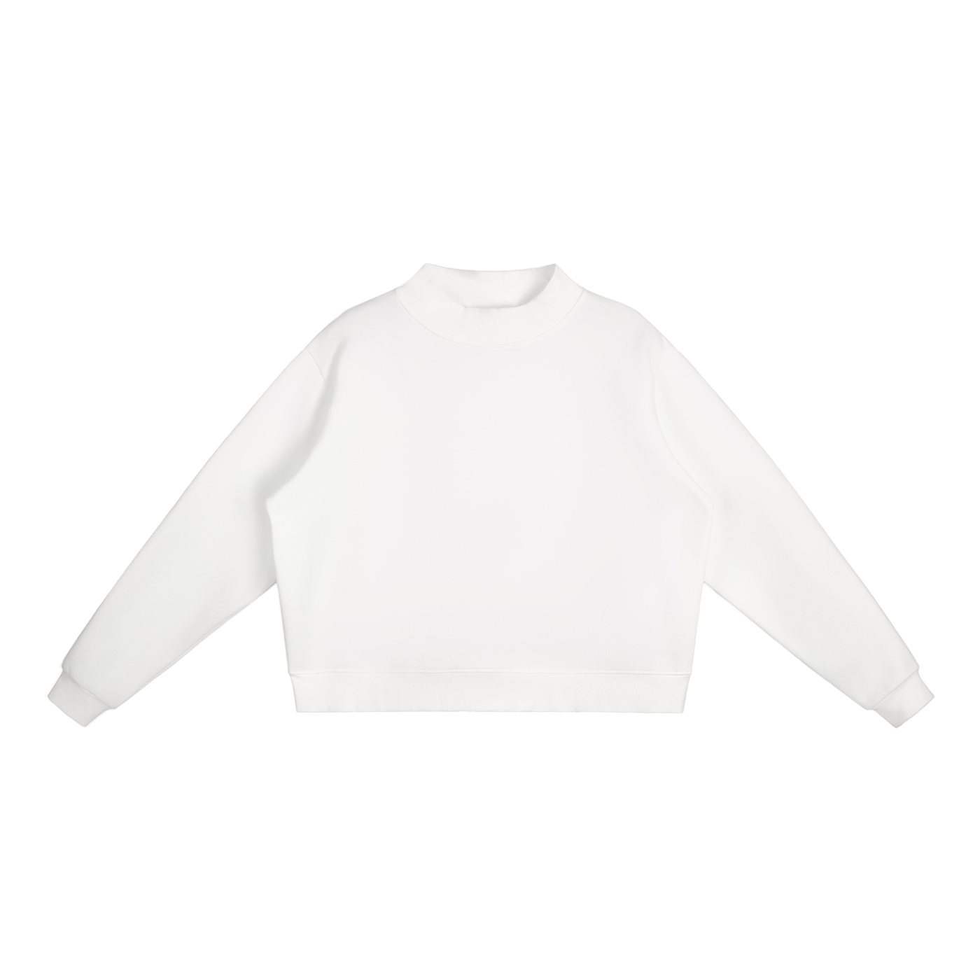 BLANK Essential Fleece Mock-Neck Crew Sweatshirt