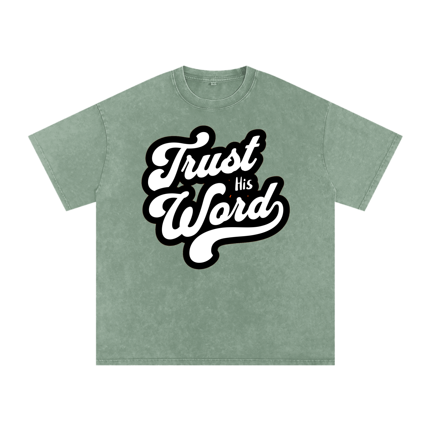 Trust his word Acid Wash Oversize T-Shirt