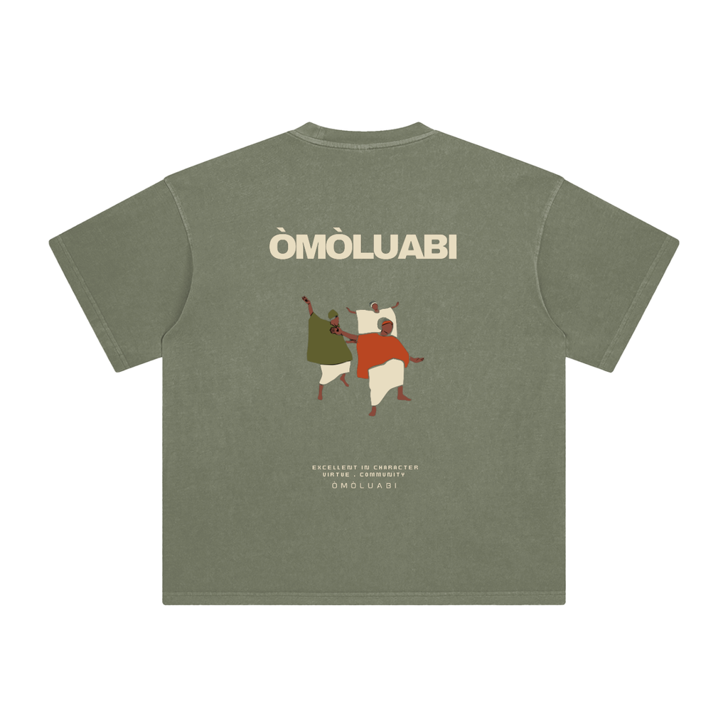 ÒMÒLUABI Enzyme Washed T-Shirt
