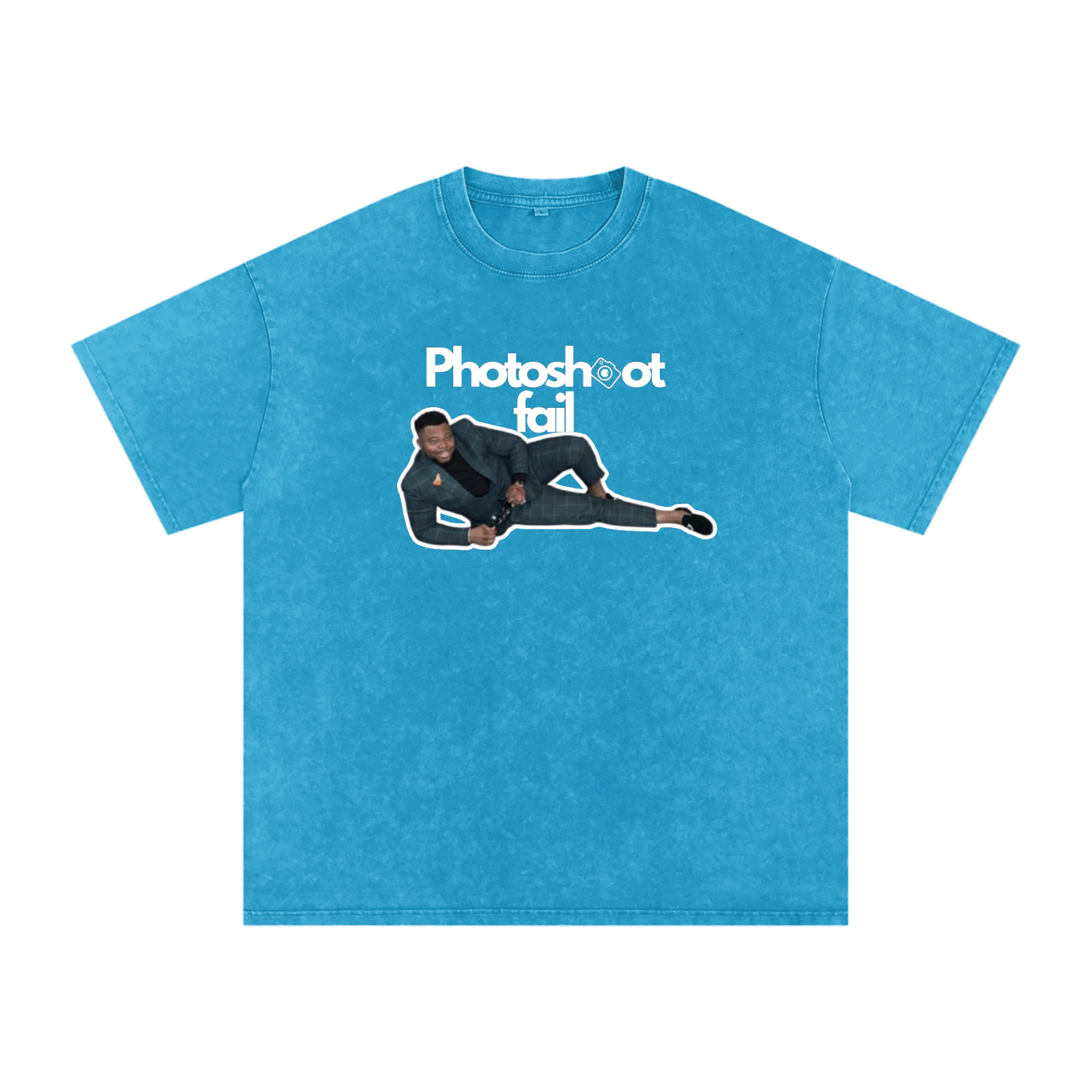 PHOTOSHOOT FAIL by INI Snow Washed Oversized Cotton T-Shirt