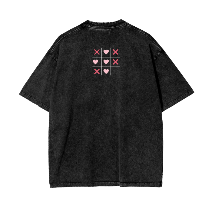 XOXO Acid Wash Oversize T-Shirt