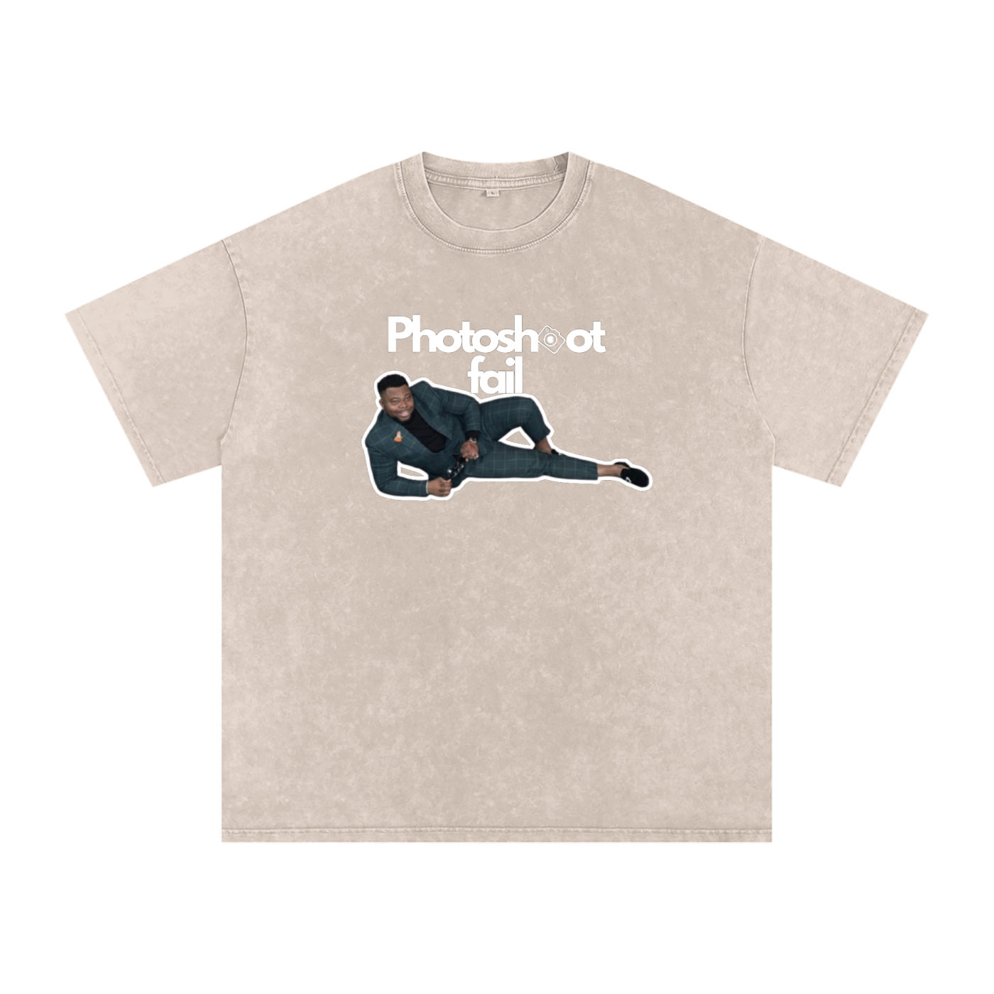 PHOTOSHOOT FAIL by INI Snow Washed Oversized Cotton T-Shirt