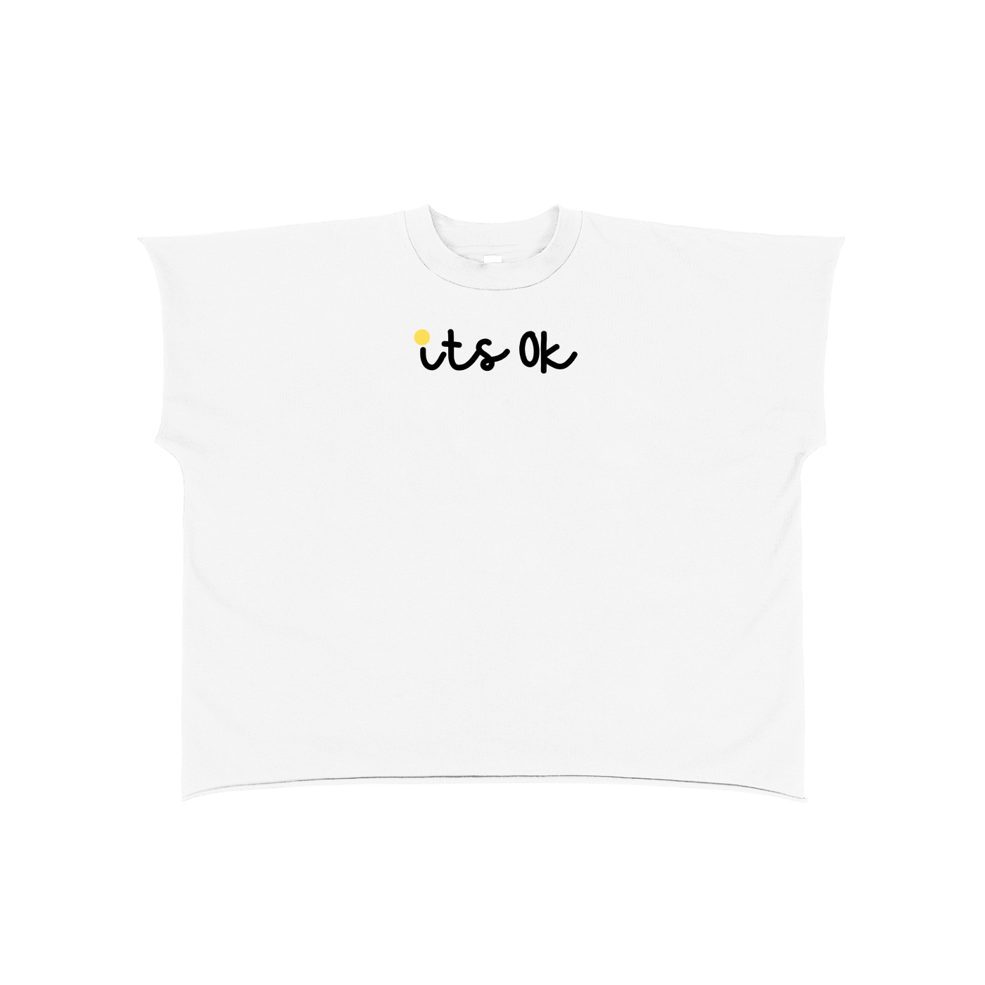 its ok Raw Edge Boxy Non-Shrink T-Shirt