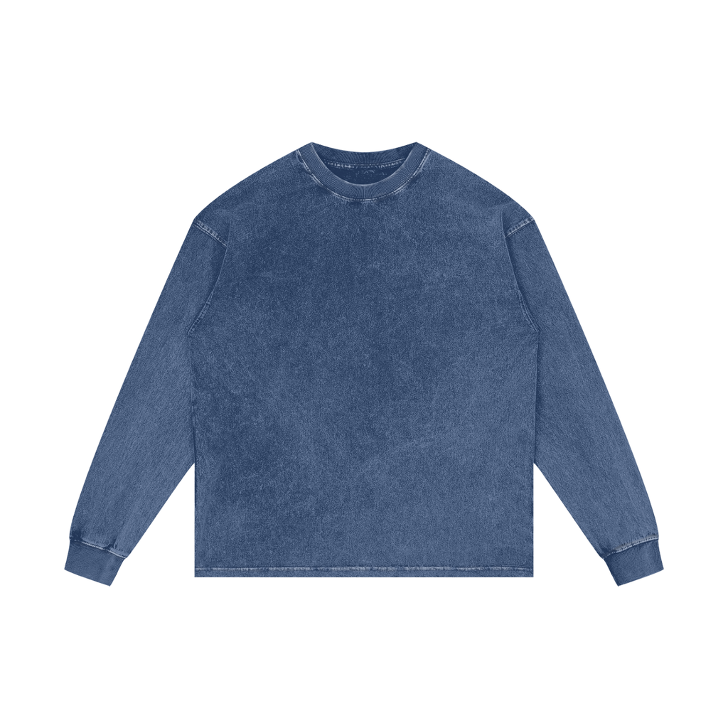 BLANK Acid Wash Oversize Long Sleeve T-Shirt