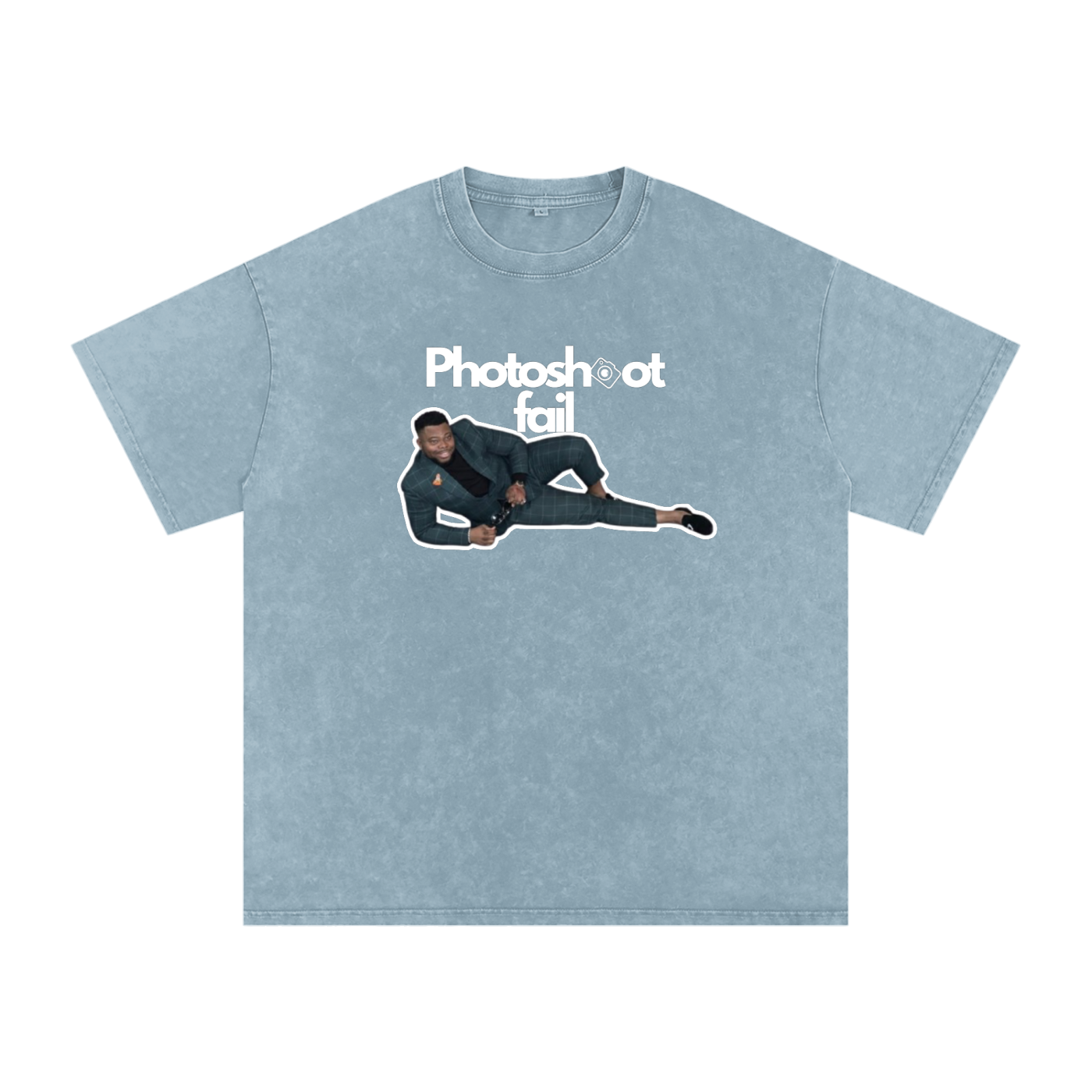 PHOTOSHOOT FAIL by INI Snow Washed Oversized Cotton T-Shirt
