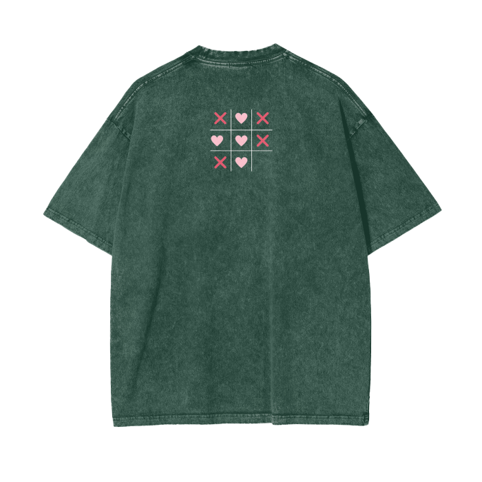 XOXO Acid Wash Oversize T-Shirt
