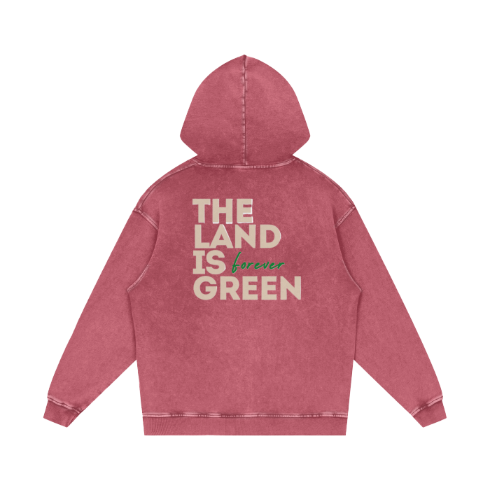 Trust God Acid Wash Oversize Hoodie