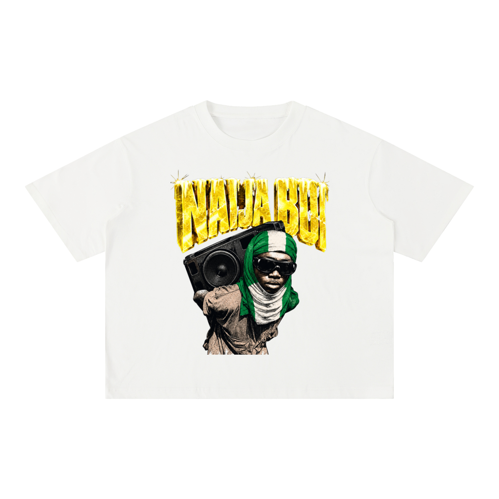 Naija Boi Mineral Wash Boxy Cotton T-Shirt