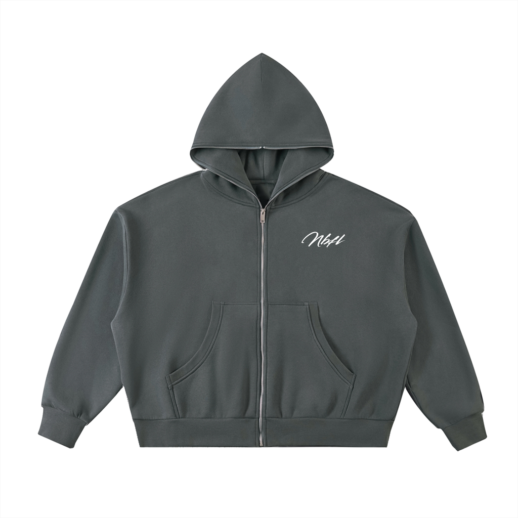 NBFL Fleeced Full-Zip Boxy Hoodie