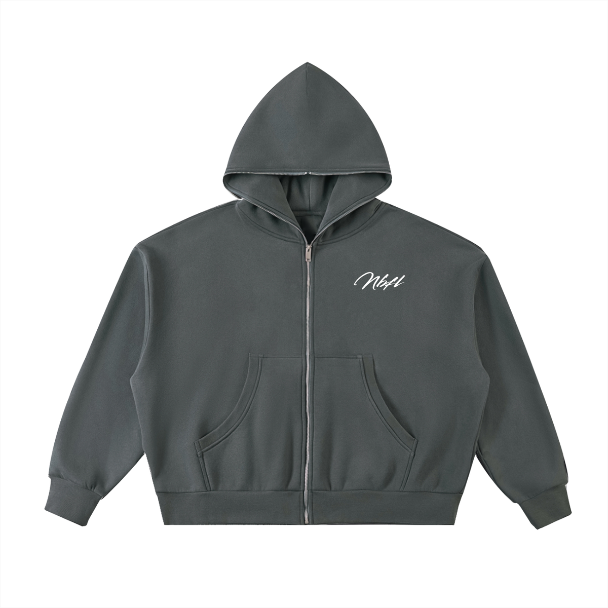 NBFL Fleeced Full-Zip Boxy Hoodie