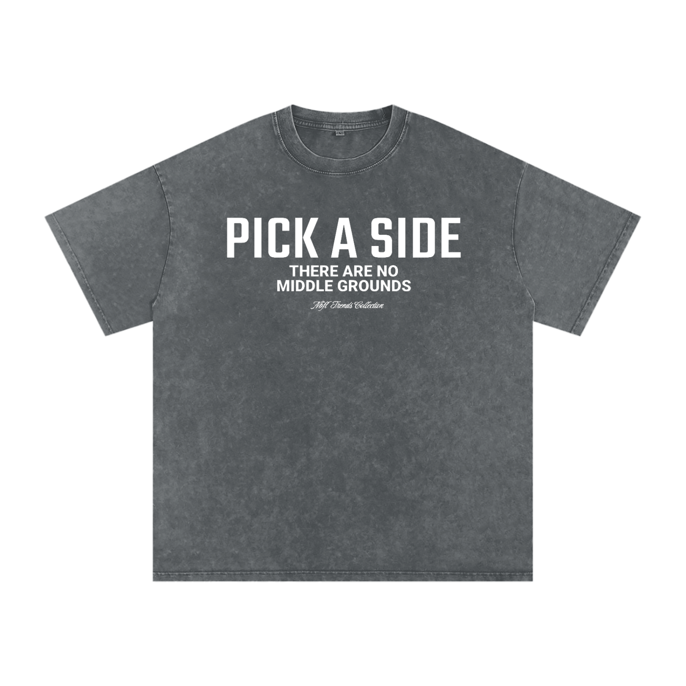 PICK A SIDE Acid Wash Oversize T-Shirt