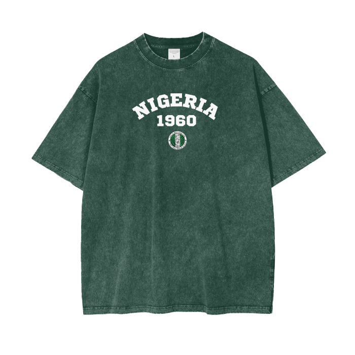 Nigeria 1960 NBFL Acid Wash Oversize T-Shirt