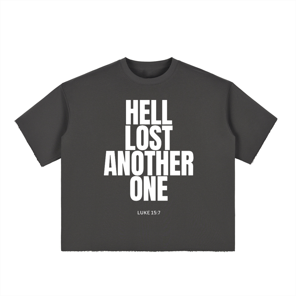 Hell lost another one Boxy Half-Sleeve Raw-Edge Unisex T-Shirt