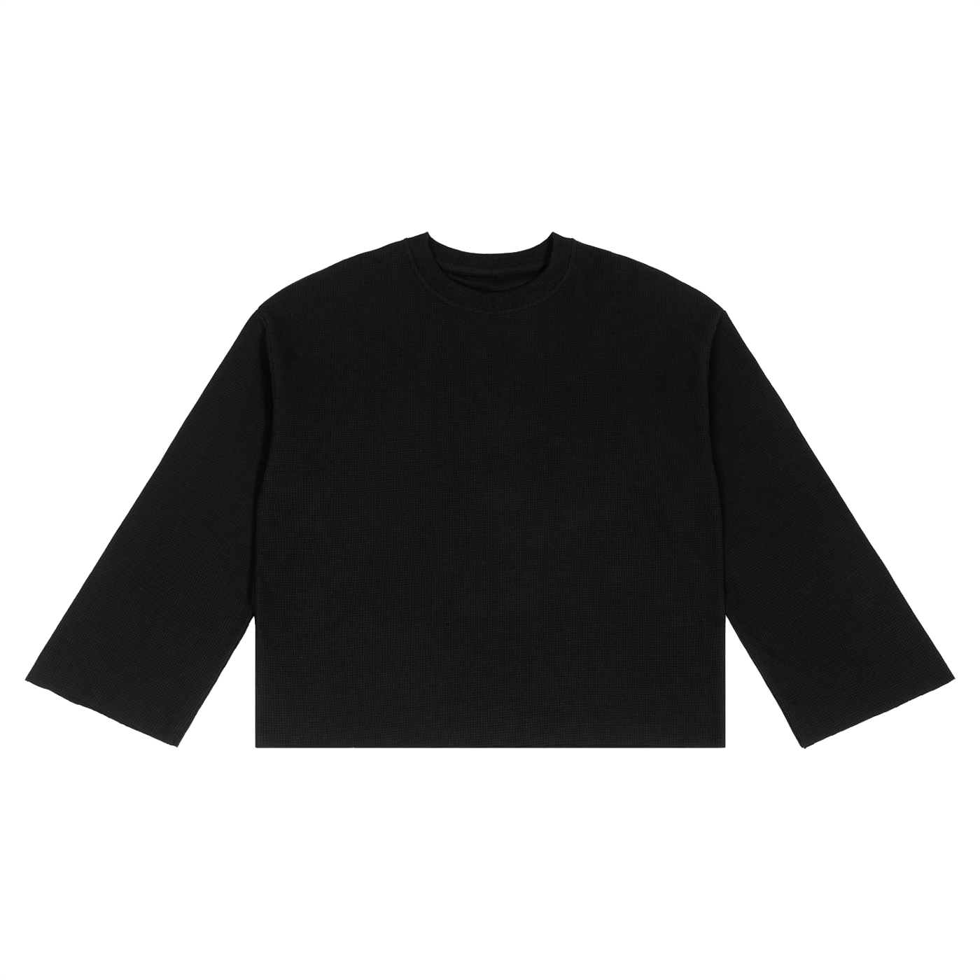 BLANK Unisex Waffle Raw Edge T-Shirt