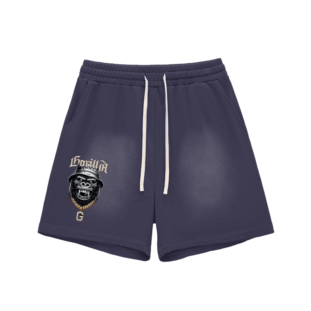 Gorilla Sun Fade Raw Edge Cotton Shorts