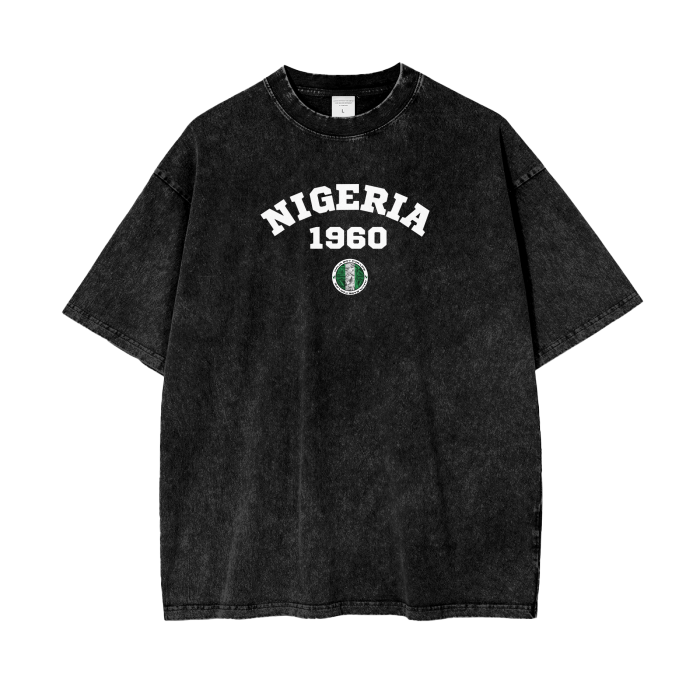 Nigeria 1960 NBFL Acid Wash Oversize T-Shirt