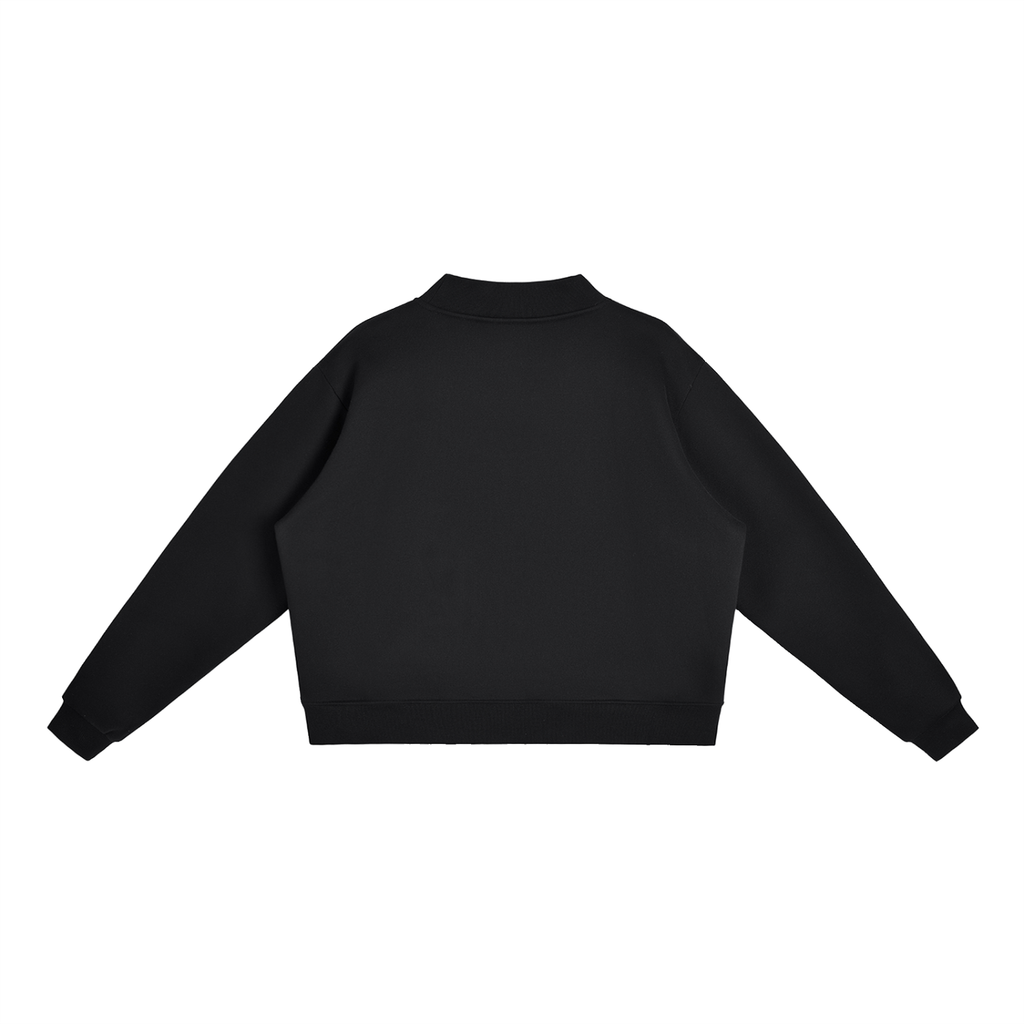 BLANK Essential Fleece Mock-Neck Crew Sweatshirt