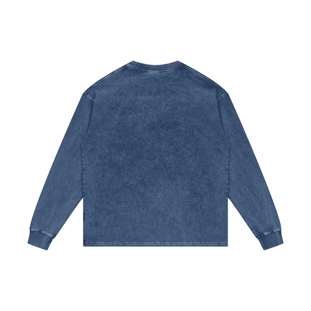 BLANK Acid Wash Oversize Long Sleeve T-Shirt