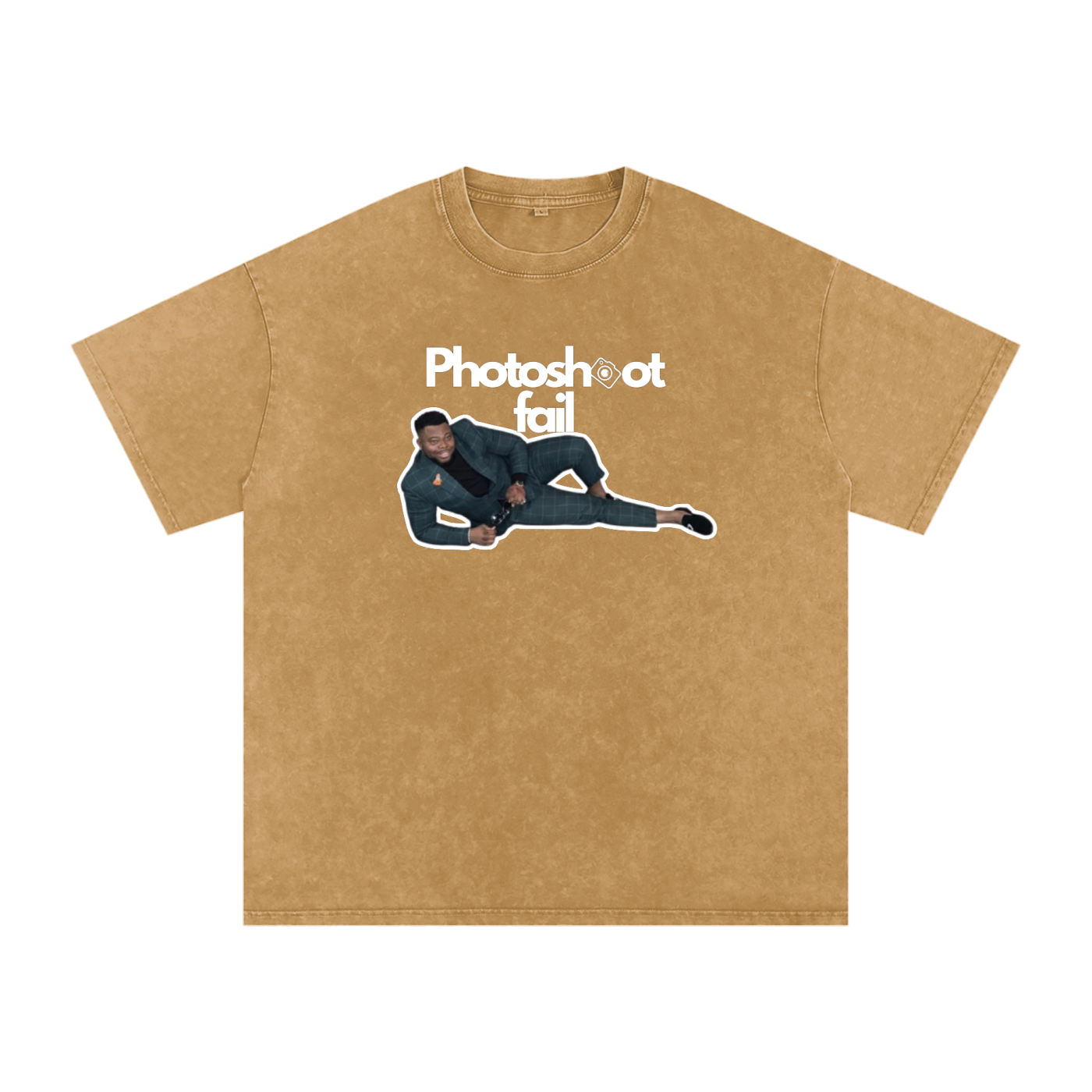 PHOTOSHOOT FAIL by INI Snow Washed Oversized Cotton T-Shirt