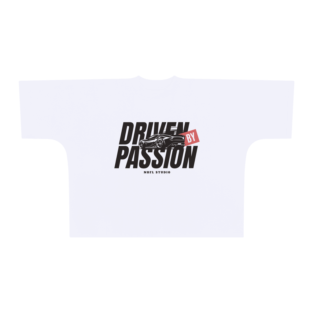 Driven passion Oversize One-piece Pattern Cut Boxy Tee