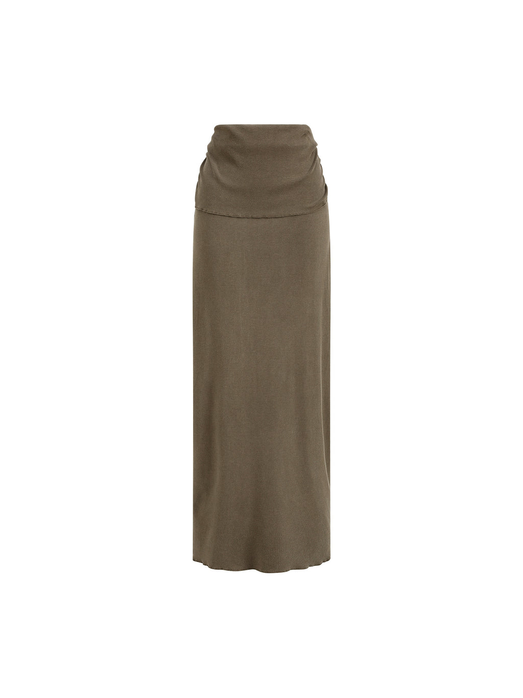 Dyed Washed Straight Hip-Hugging Slim Maxi Skirt