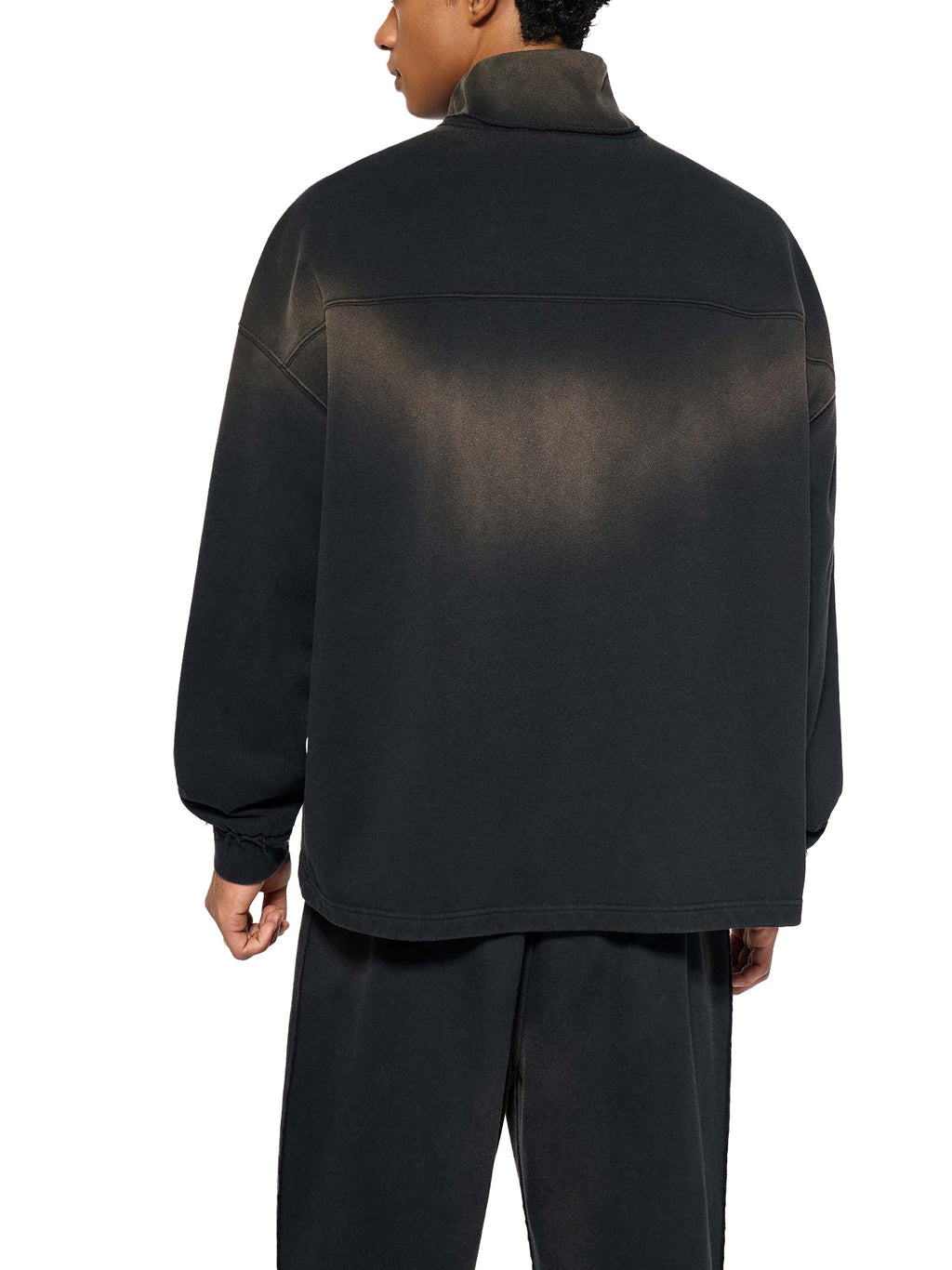 nbfl Sun Fade Raw Edge Quarter-Zip Sweatshirt