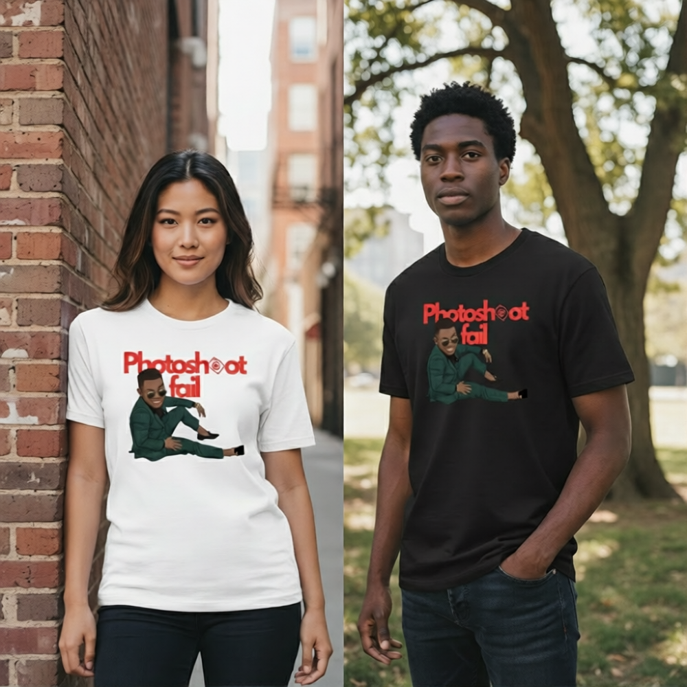 Photoshoot fail by Ini - Unisex Oversized Cotton T-Shirt